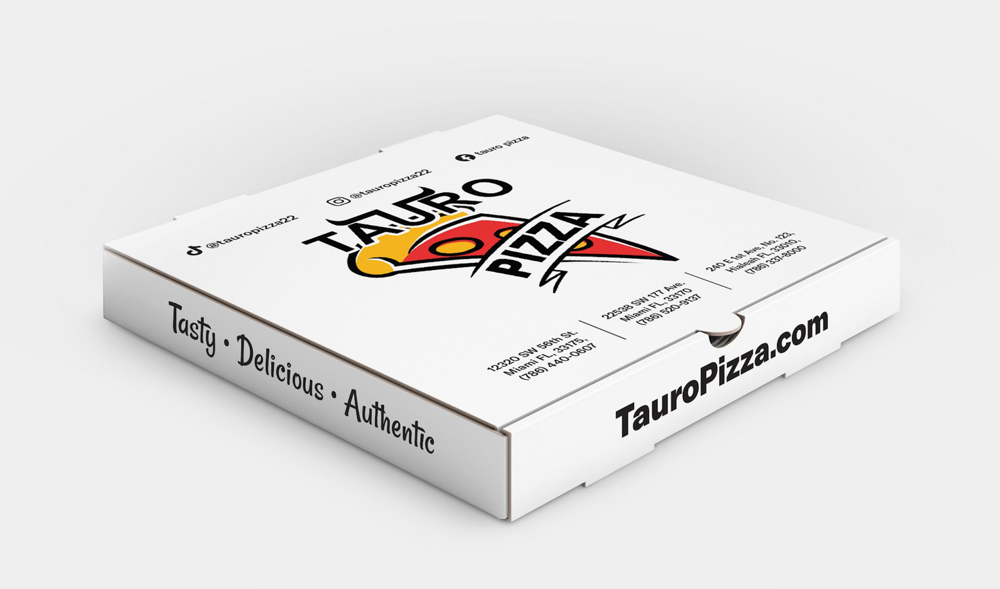TAURO PIZZA CUSTOM BOXES