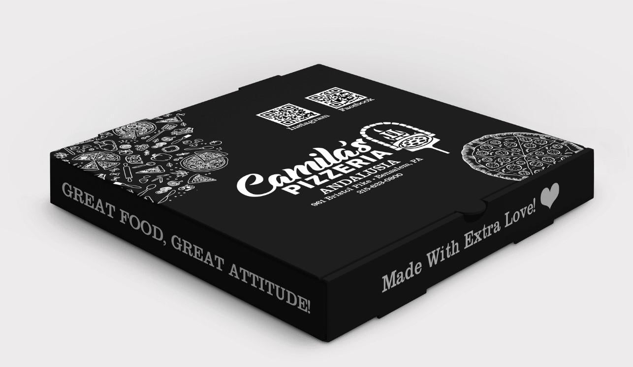 Camilas Pizza Custom Boxes